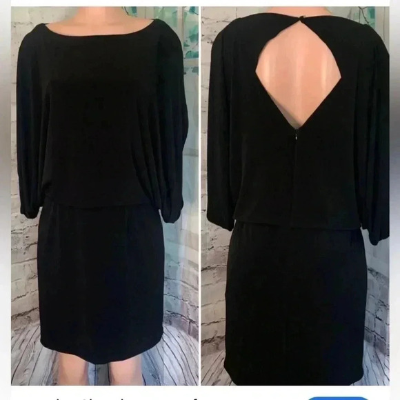 Jessica Simpson women’s black mini casual  goth witchy party sexy dress size 4 - Picture 1 of 6